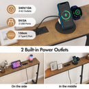 Advwin 200cm Narrow Sofa Table with 2 Power Outlets