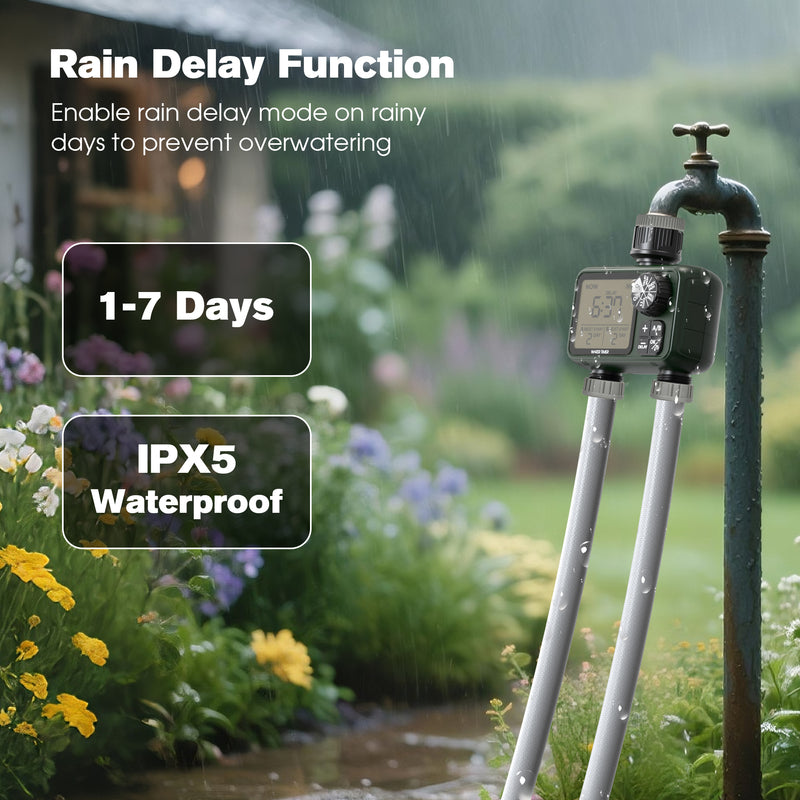 Advwin Water Timer Smart Sprinkler Timer 2 Outlets