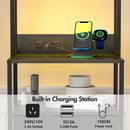 Advwin LED Bedside Table with Charging Station