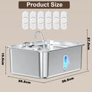 Advwin 15L Stainless Steel Dog Water Fountain w/ 6 Filters