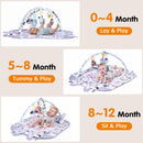 Advwin 8-in-1 Baby Gym Play Mat w/ Ball Pit & Sensory Toys