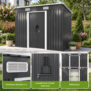 Advwin 8 x 4 FT Galvanised Steel Garden Shed