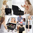 Advwin Travel Makeup Bag with LED Mirror & USB Charging