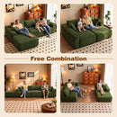 Advwin 278cm L Shape Modular Sectional Sofa Corduroy