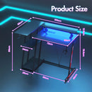 Advwin L Shaped Gaming Desk with LED Lights 100cm