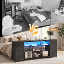 Advwin 160cm TV Unit Cabinet with 6 Drawers & Open Shelf