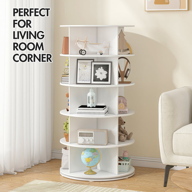 Advwin 5 Tier Rotating Shoe Rack Tower 360° Revolving Rack