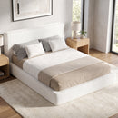 Advwin Bed Frame with 8CM Foam Cushioned White