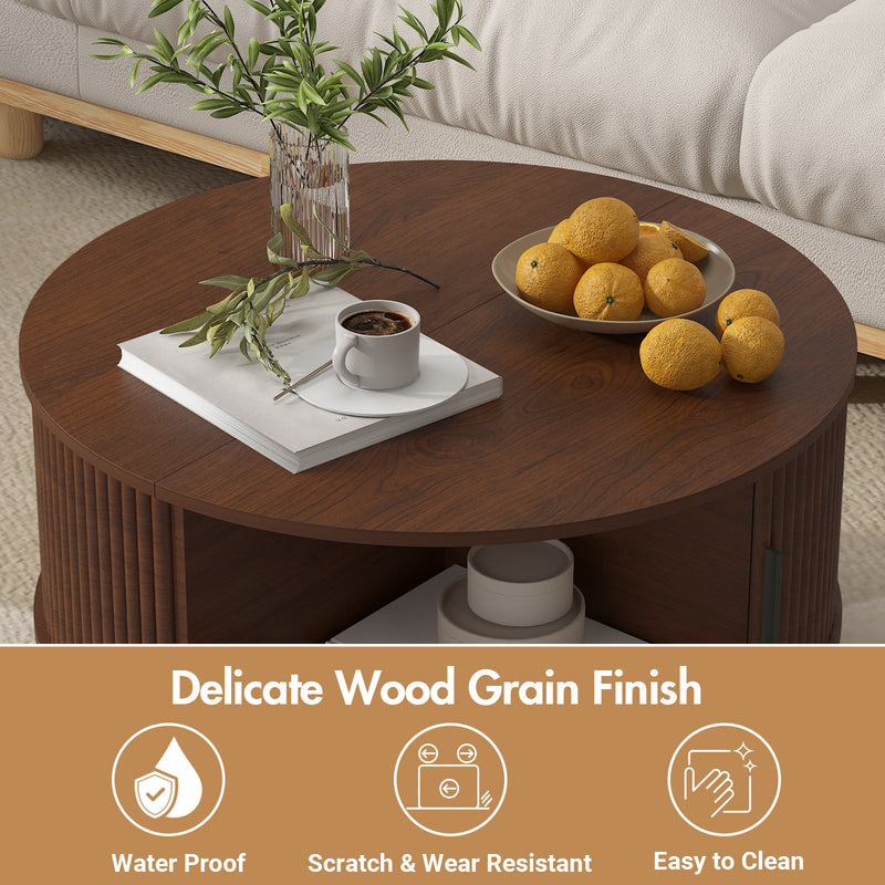 Advwin 80cm Round Coffee Table