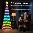 Advwin 195cm Christmas Cone Tree Lights