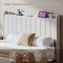 Advwin Velvet Floating Bed Frame with RGB LED