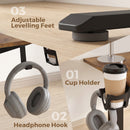 Advwin L Shaped Electric Sit Stand Desk w/ Power Hub