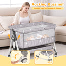 Advwin 3-in-1 Baby Bassinet Adjustable Bedside Crib