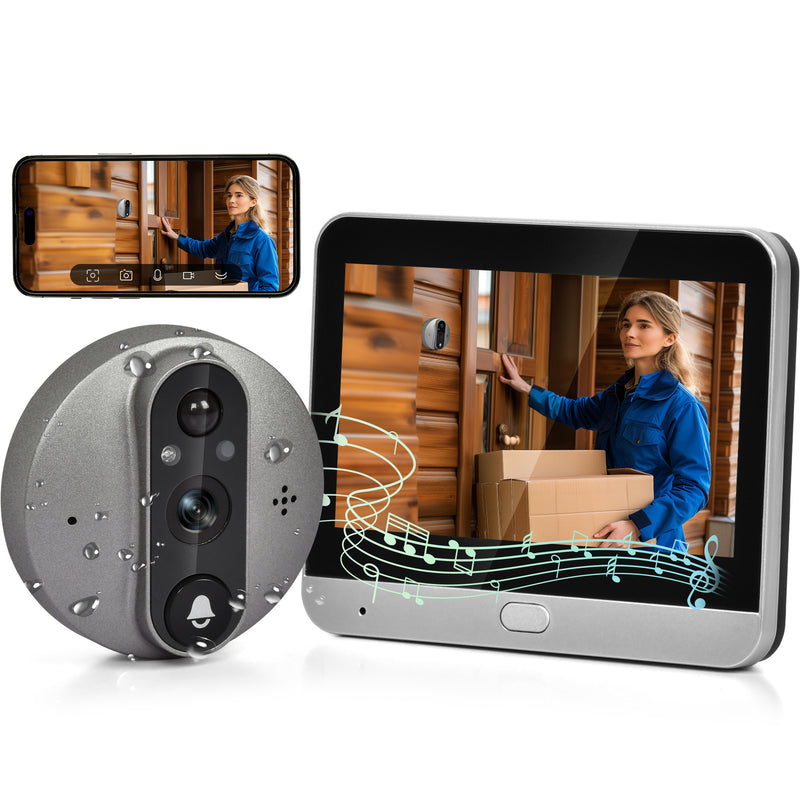 Advwin Wireless Video Peep Hole Camera - Main Image