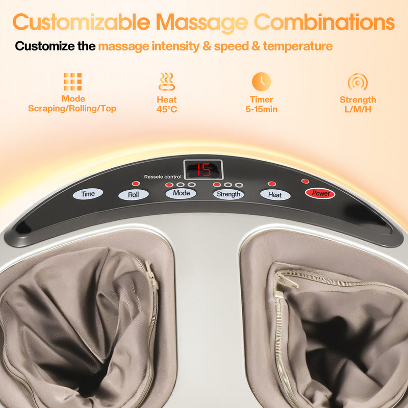 Advwin Heated Foot Massager Deep Kneading 3 Modes