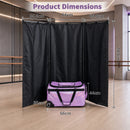 Advwin 26" Rolling Dance Bag with Garment Rack & Curtain