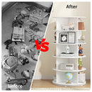 Advwin 5 Tier Rotating Shoe Rack Tower 360° Revolving Rack