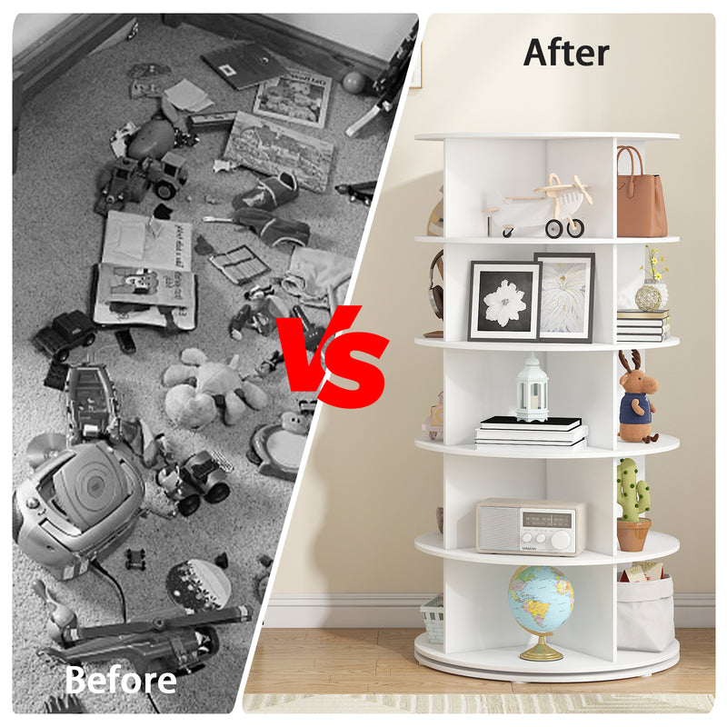 Advwin 5 Tier Rotating Shoe Rack Tower 360° Revolving Rack