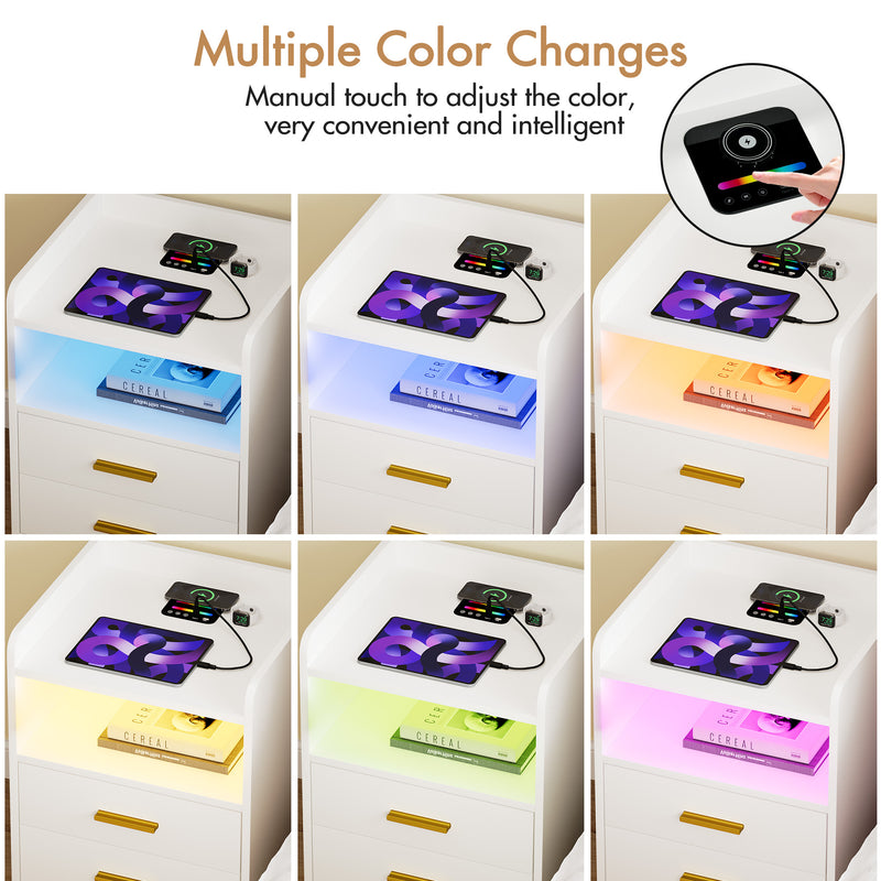 Advwin Bedside Table with Human Induction Night(Pre_Order)