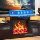 Advwin 160cm Fireplace TV Stand with 45cm Electric Fireplace
