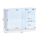 Advwin Glass Display Cabinet w/ 3-Color Sensor LED Light