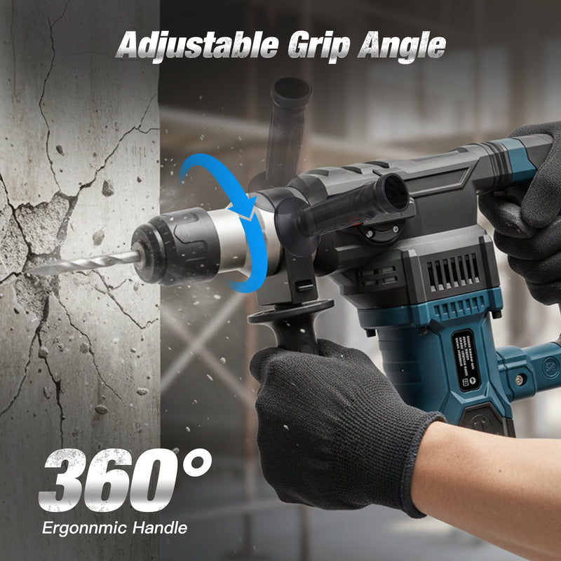 Advwin SDS-Plus Rotary Hammer Drill with 9 Bits