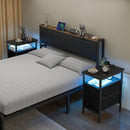 Advwin Bedside Table w/ AC Outlets and USB Ports