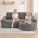 Advwin 16pcs Kids DIY Modular Play Couch Grey