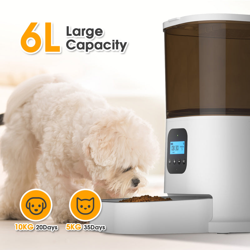 Advwin 6L Automatic Pet Feeder Dog Cat Timing Feeder