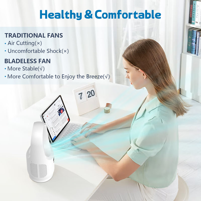 Advwin Desk Fan Portable Bladeless Fan