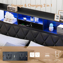 Advwin Queen Bed Frame with 4 Storage Drawers