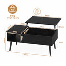 Advwin Lift Top Coffee Table with Hidden Compartment