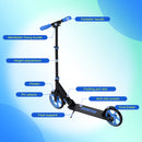 Advwin Kick Scooter Folding Scooter 3 Adjustable Height