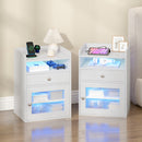 Advwin Bedside Table with Charging Station