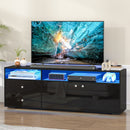 Advwin 140cm LED TV Cabinet Media Console Black