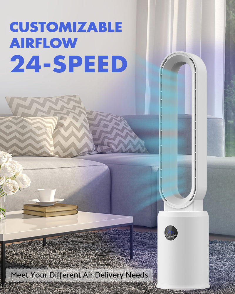 Advwin Bladeless Tower Fan Portable Electric