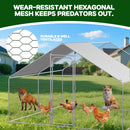 Advwin Large Metal Chicken Coop w/ Waterproof Cover