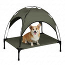 Advwin Elevated Outdoor Dog Bed with Canopy