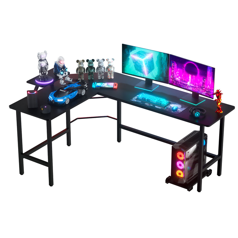 Advwin L-Shaped Corner Desk with Laptop Stand