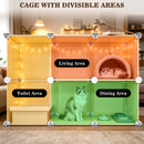 Advwin 2 Doors Indoor Cat Cage with Litter Box