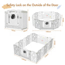 Advwin Foldable Baby PlayPen Grey