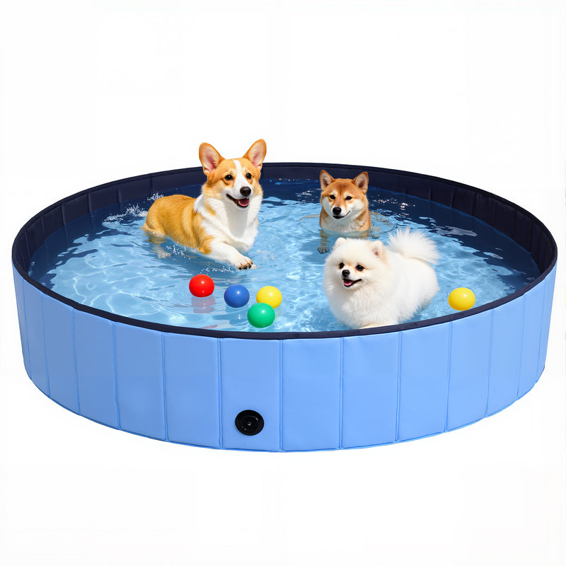 Advwin Foldable Portable PVC Dog Pool 160x30cm