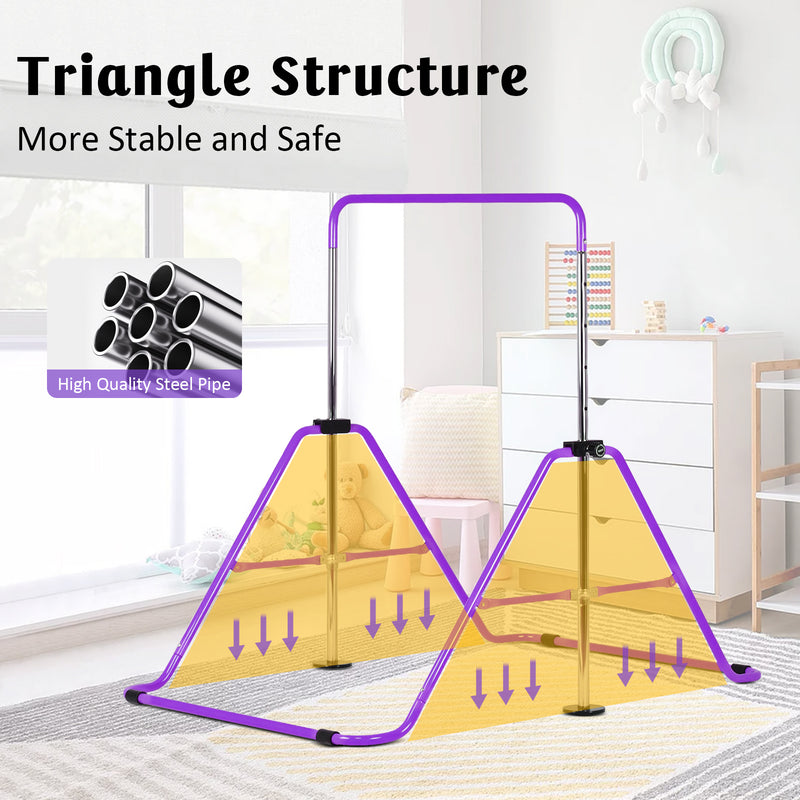 Advwin Kids Foldable Gymnastics Horizontal Bars