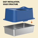 Advwin Stainless Steel Cat Litter Box Large Top Entry