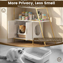 Advwin Cat Litter Box Enclosure Cabinet Furniture