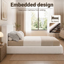 Advwin Bed Frame with 8CM Foam Cushioned White