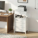 Advwin Bedside Table with 3 Drawers and Charging Station