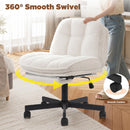 Advwin Armless Office Chair with Footstool & Rocking
