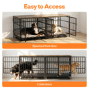 Advwin 2-in-1 Dog Crate Furniture with Trays for 2 Dogs