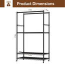 Advwin Adjust Closet Racks w/ 4 Hang Rods & 2 Shelves